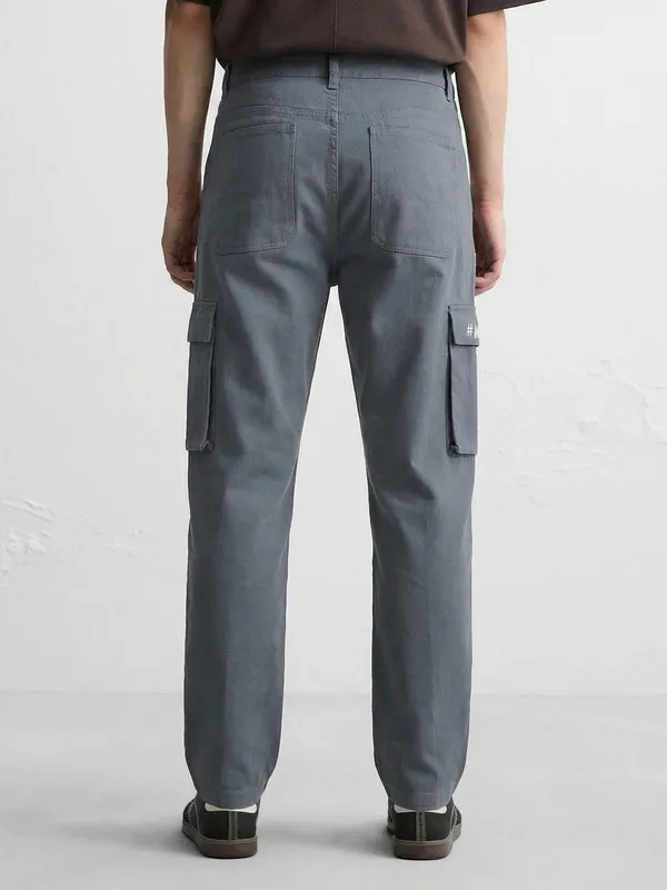 Disney By Highlander Men Blue Mickey Mouse Loose Fit Solid Cargos