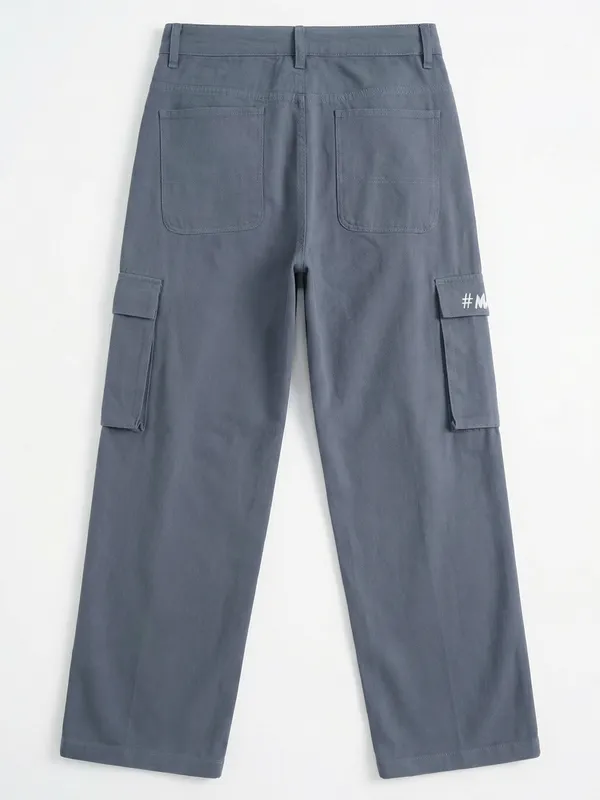 Disney By Highlander Men Blue Mickey Mouse Loose Fit Solid Cargos