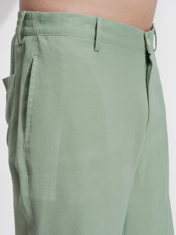 Highlander Men Green Shirt With Shorts Co-Ords