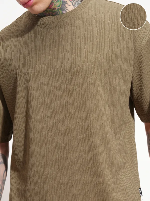 Highlander Men Brown T-shirt With Shorts Co-Ords