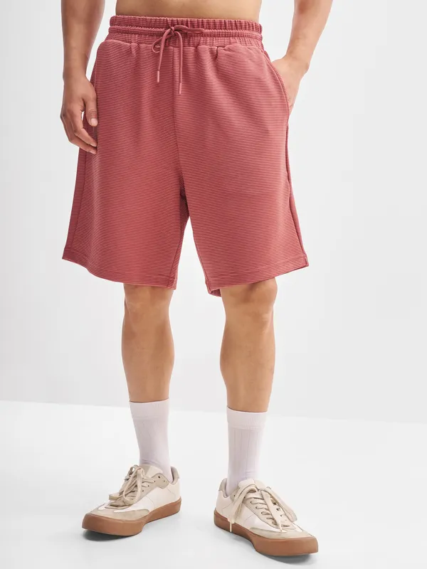 Highlander Men Peach T-shirt With Shorts Co-Ords