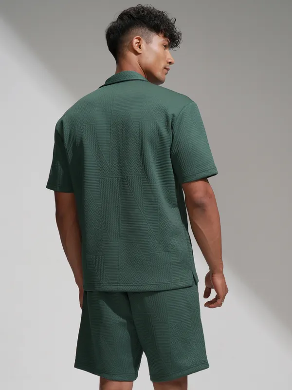 Highlander Men Teal Shirt With Shorts Co-Ords