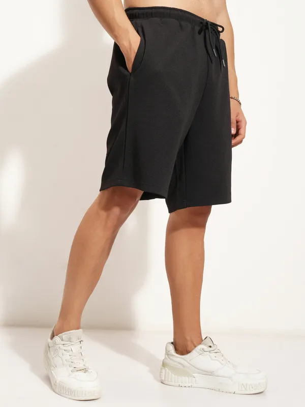 Highlander Men Black Shirt With Shorts Co-Ords