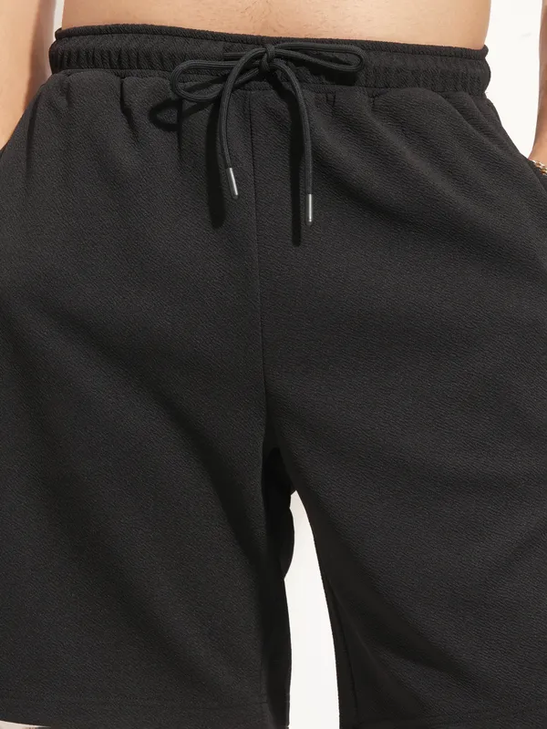 Highlander Men Black Shirt With Shorts Co-Ords