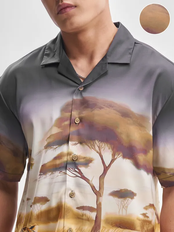 Highlander Men Multi Shirt With Shorts Co-Ords