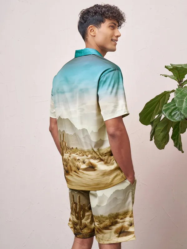 Highlander Men Multi Shirt With Shorts Co-Ords