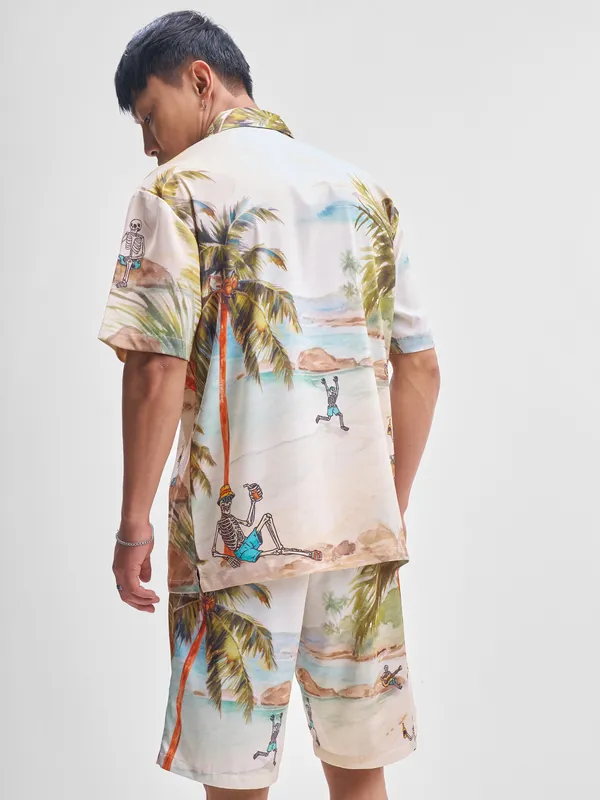 Highlander Men Multi Shirt With Shorts Co-Ords