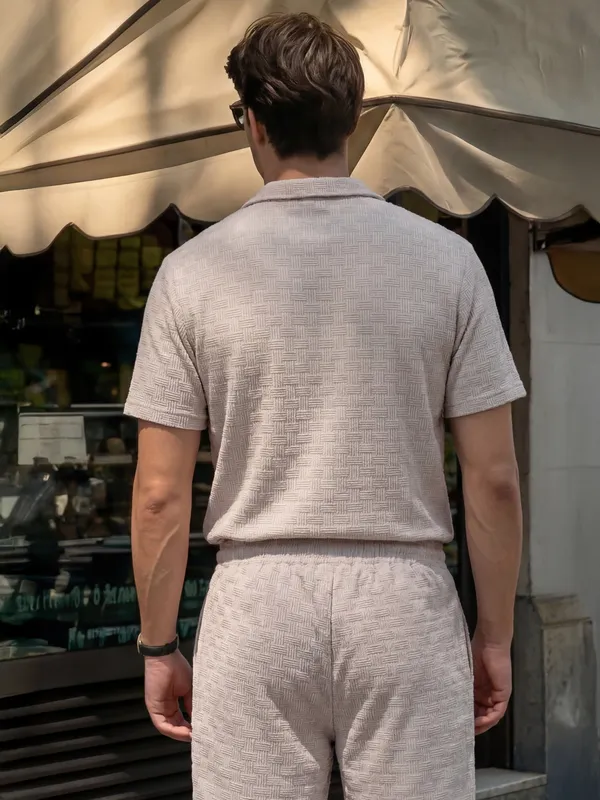 Highlander Men Lavender Shirt With Shorts Co-Ords