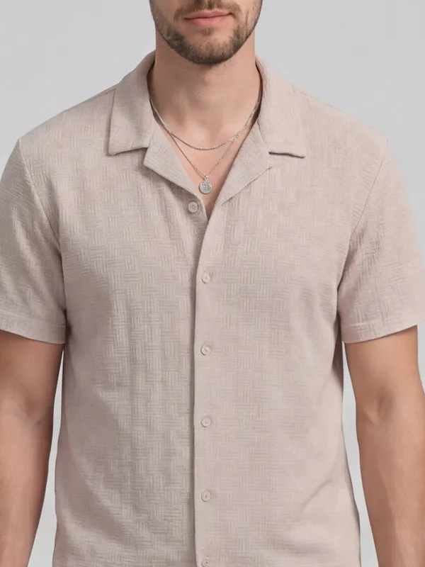 Highlander Men Lavender Shirt With Shorts Co-Ords