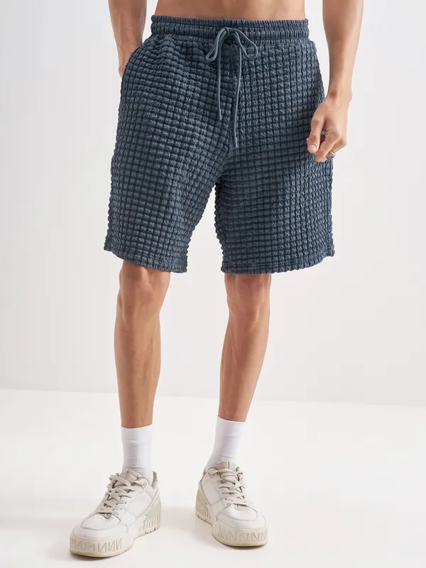 Highlander Men Blue Shirt With Shorts Co-Ords