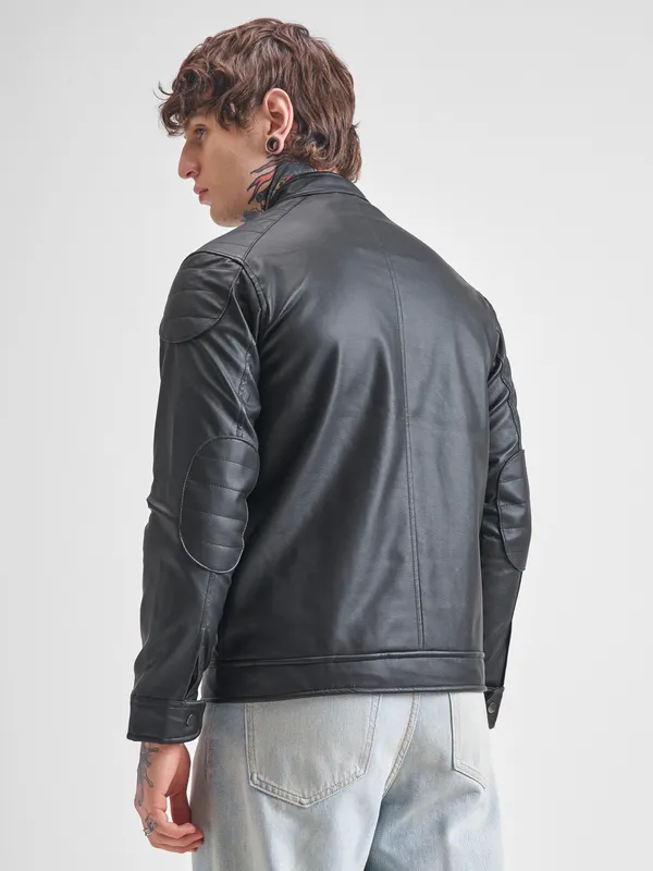 Solid Biker Jacket