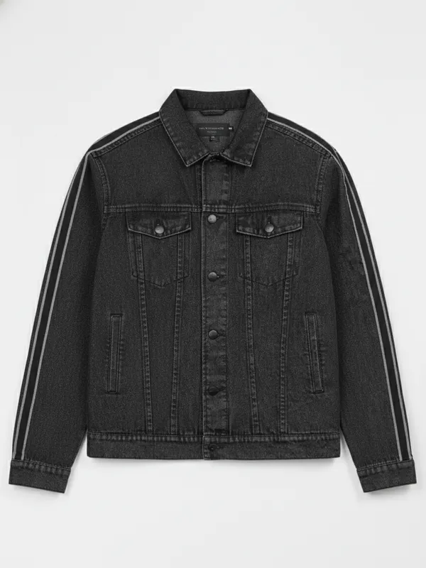 Highlander Men Black Solid Denim Jacket