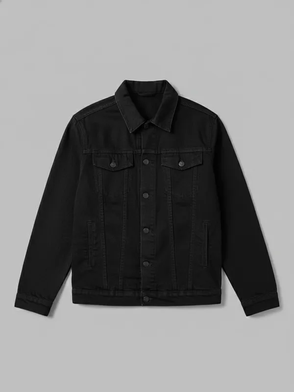 Solid Denim Jacket