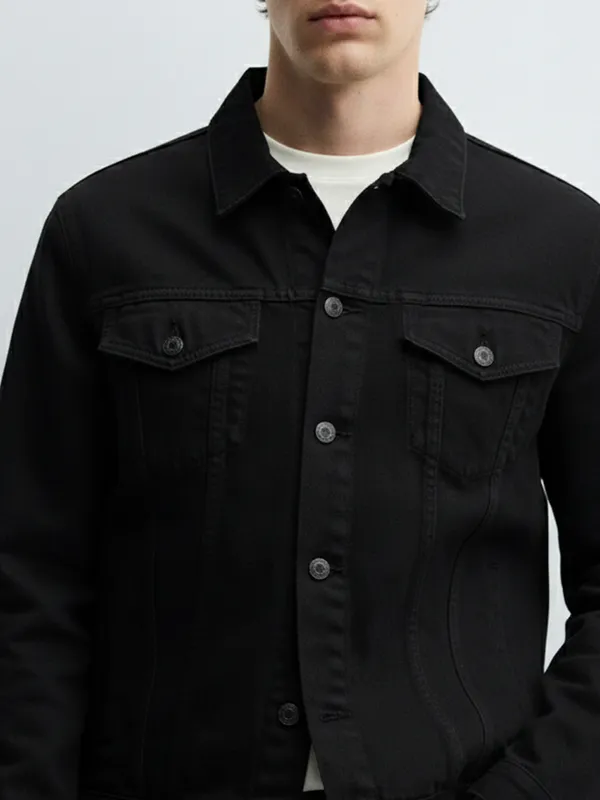 Solid Denim Jacket