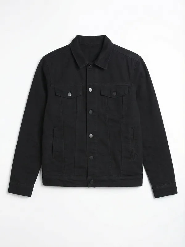 Solid Denim Jacket