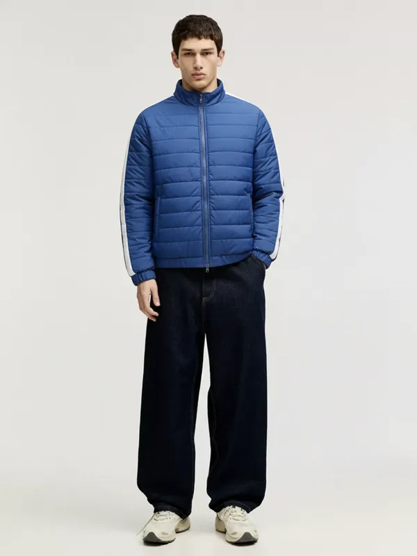 Highlander Men Blue Solid Puffer Jacket