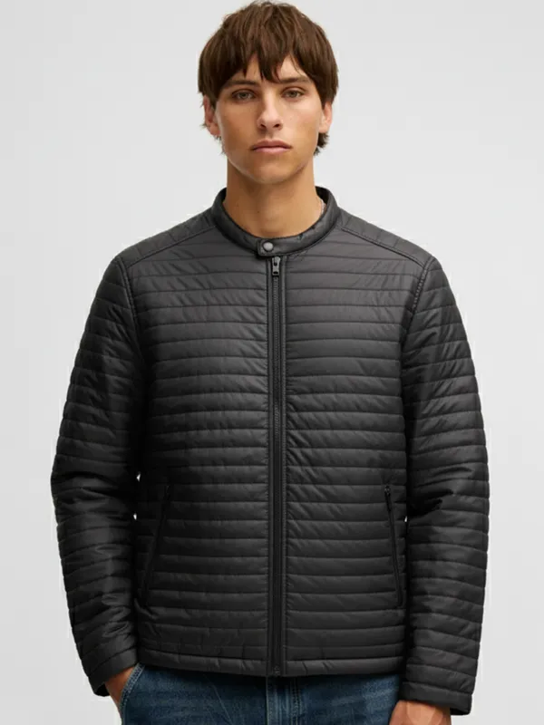 Highlander Men Black Solid Puffer Jacket