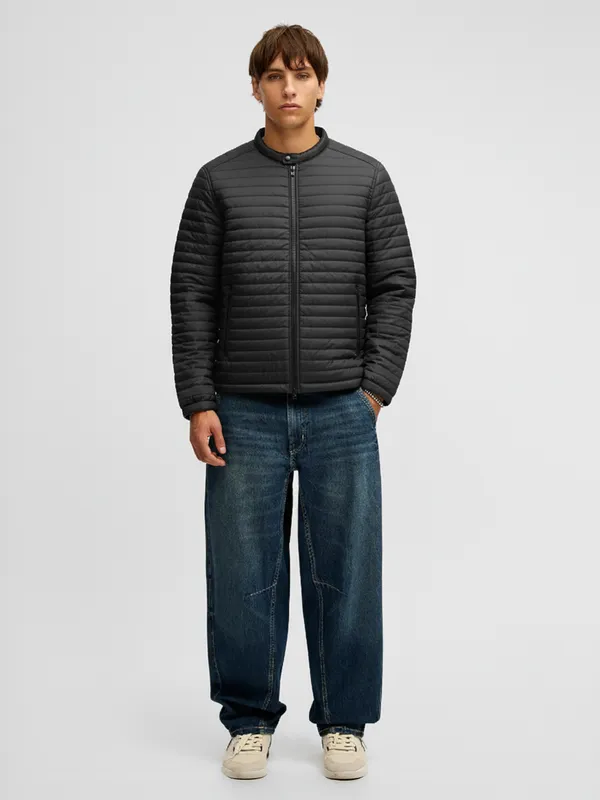 Highlander Men Black Solid Puffer Jacket