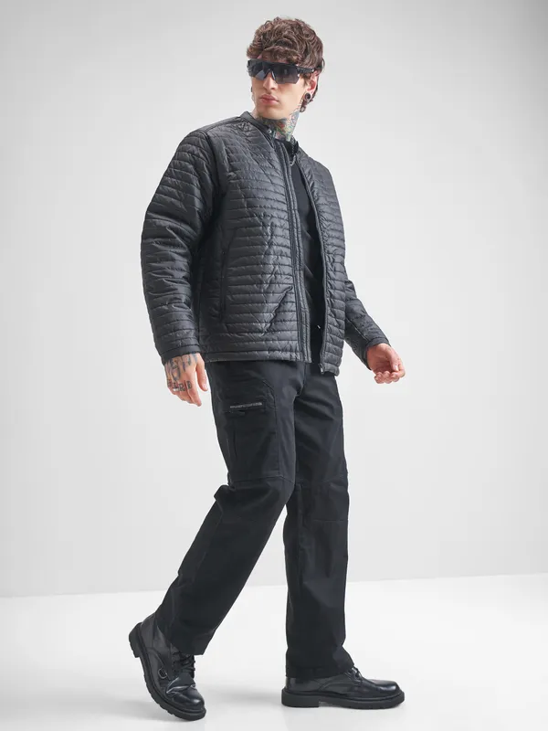 Highlander Men Black Solid Puffer Jacket