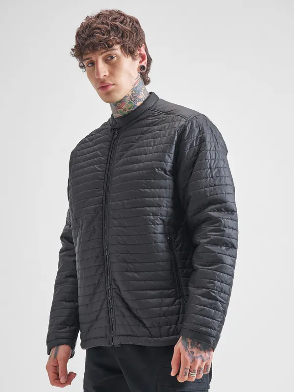 Highlander Men Black Solid Puffer Jacket