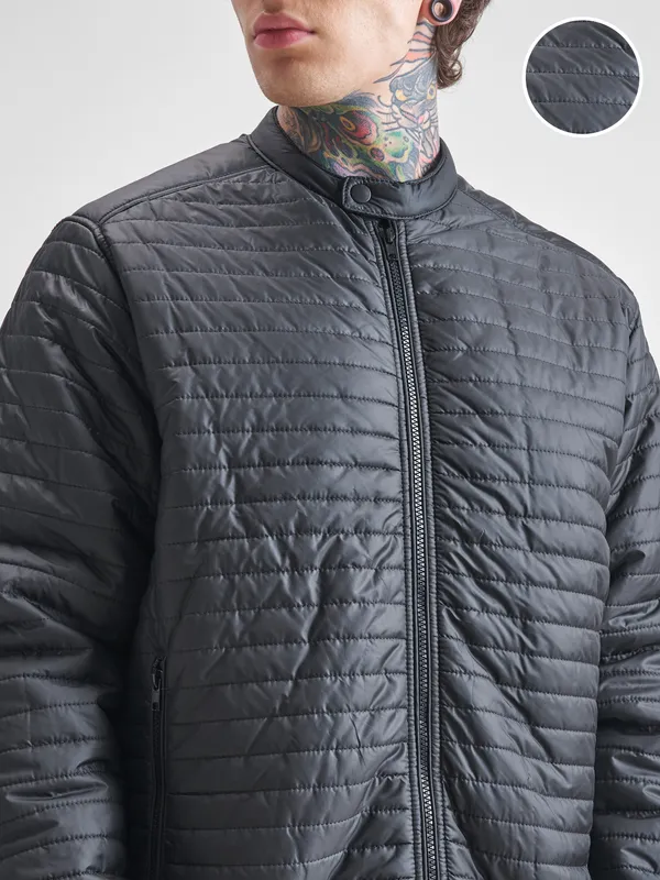 Highlander Men Black Solid Puffer Jacket