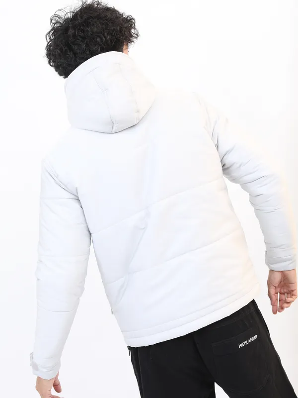 Highlander Men Grey Solid Puffer Jacket