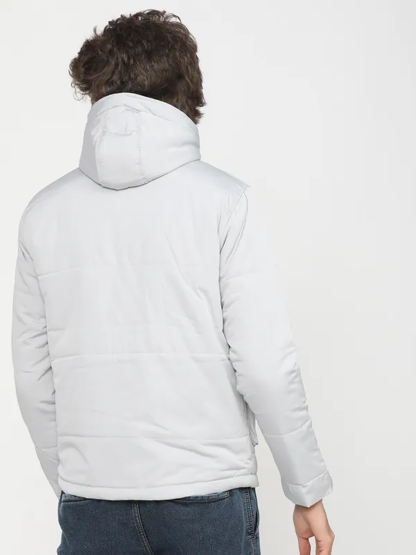 Highlander Men Grey Solid Puffer Jacket