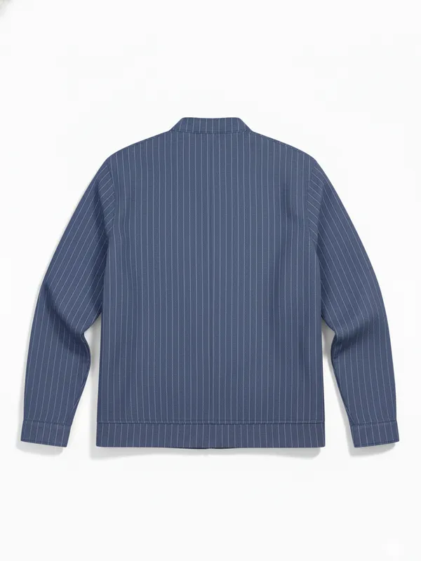 HIGHLANDER Men violet Striped Bomber Jacket