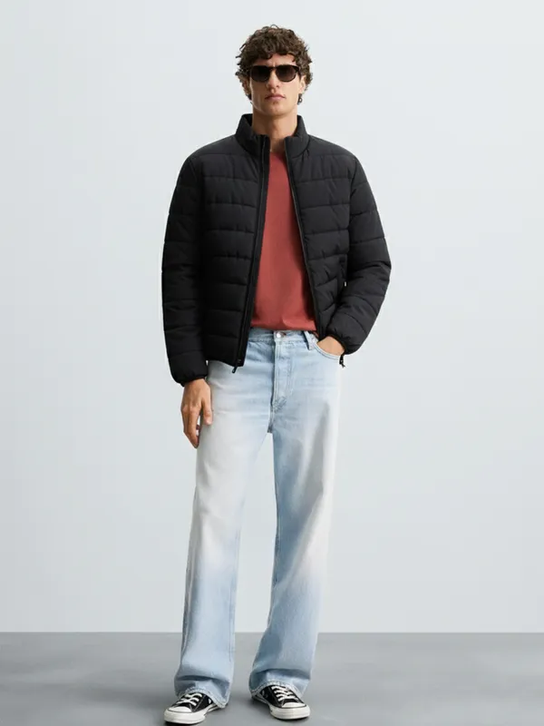 Highlander Men Black Solid Puffer Jacket