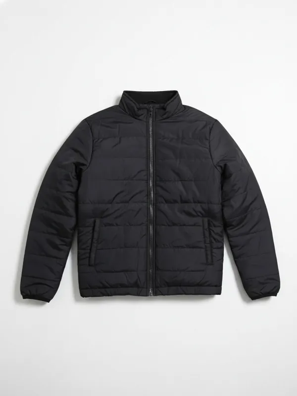 Highlander Men Black Solid Puffer Jacket