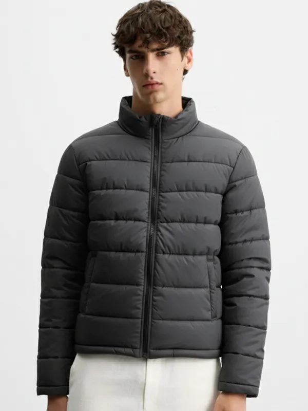 Highlander Men Black Solid Puffer Jacket