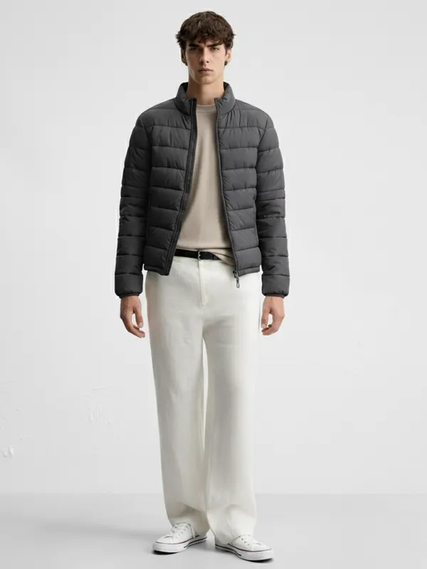 Highlander Men Black Solid Puffer Jacket