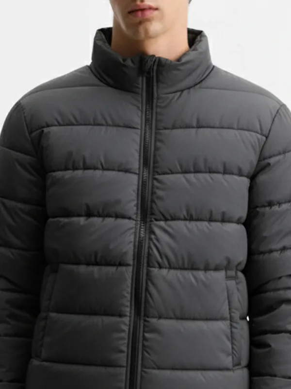 Highlander Men Black Solid Puffer Jacket