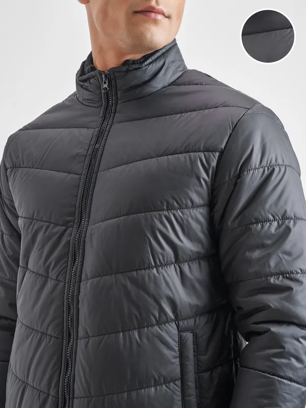 Highlander Men Black Solid Puffer Jacket