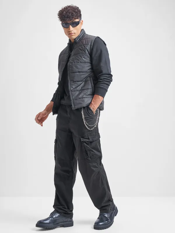 Highlander Men Black Solid Puffer Jacket