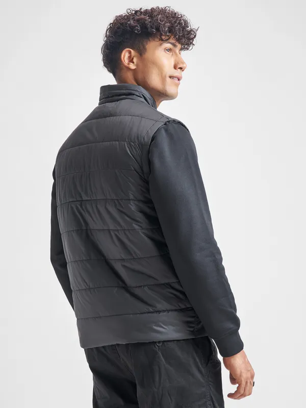 Highlander Men Black Solid Puffer Jacket