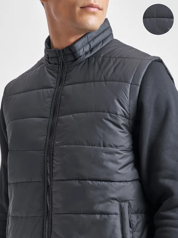 Highlander Men Black Solid Puffer Jacket