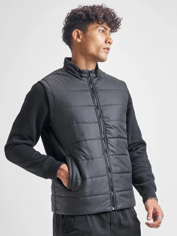 Highlander Men Black Solid Puffer Jacket