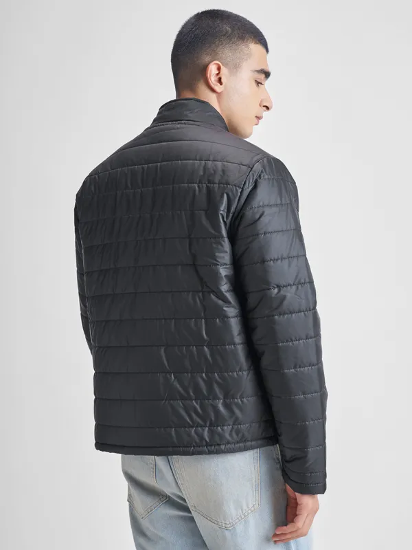 Highlander Men Grey Solid Puffer Jacket