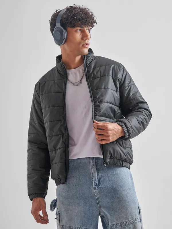 Men Solid Padded Jacket