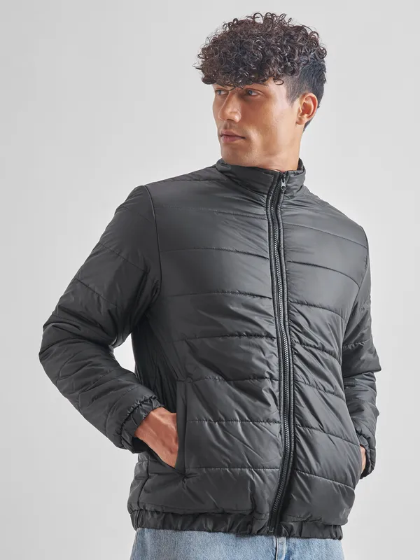 Men Solid Padded Jacket