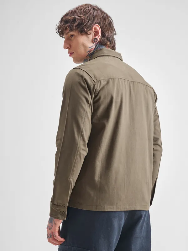 Men Solid Open Front Jacket