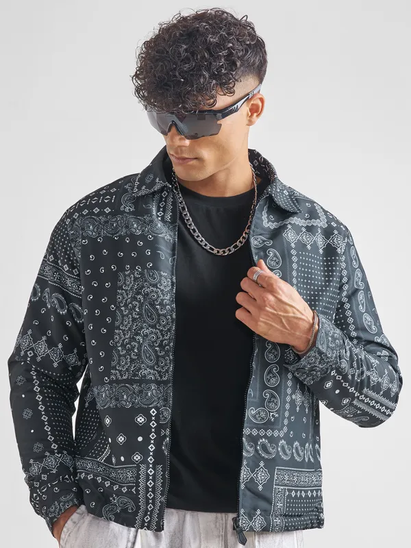 Printed Bomber Jacket