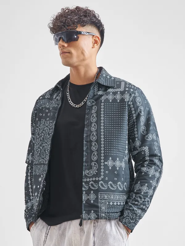 Printed Bomber Jacket