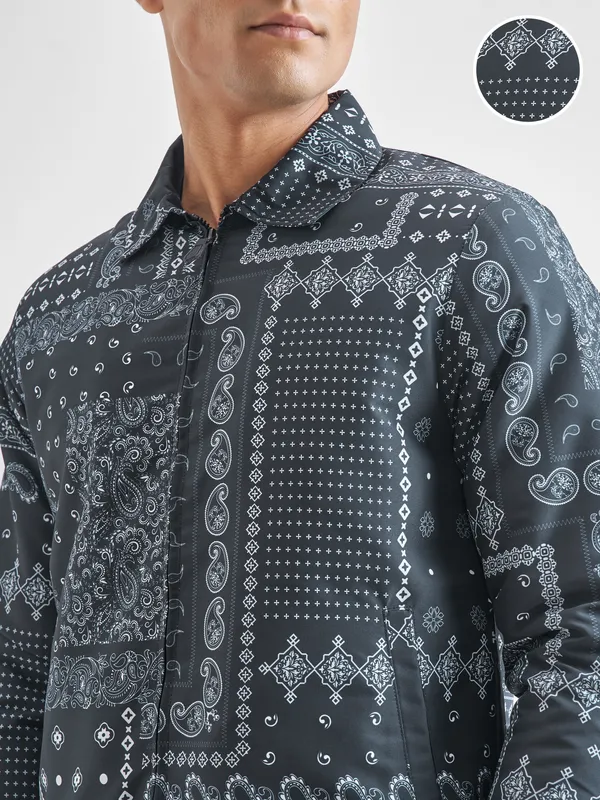 Printed Bomber Jacket