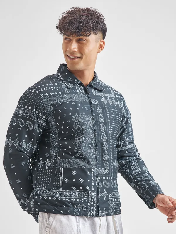 Printed Bomber Jacket