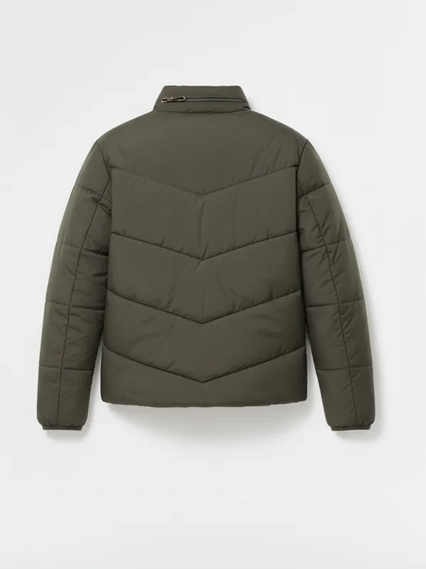 Highlander Men Green Solid Puffer Jacket