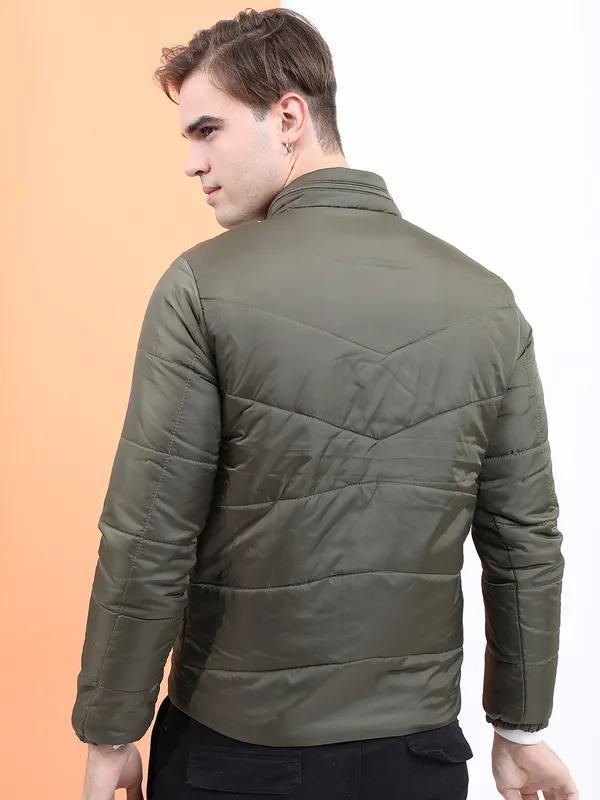 Highlander Men Green Solid Puffer Jacket