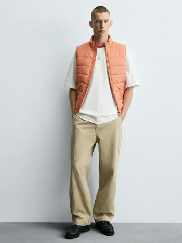 Highlander Men Rust Solid Puffer Jacket