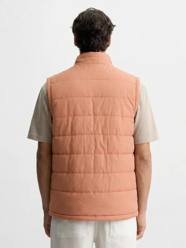 Highlander Men Rust Solid Puffer Jacket